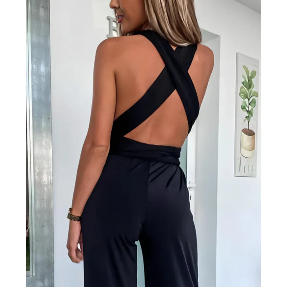 Sabella – Elegant V-neck Jumpsuit