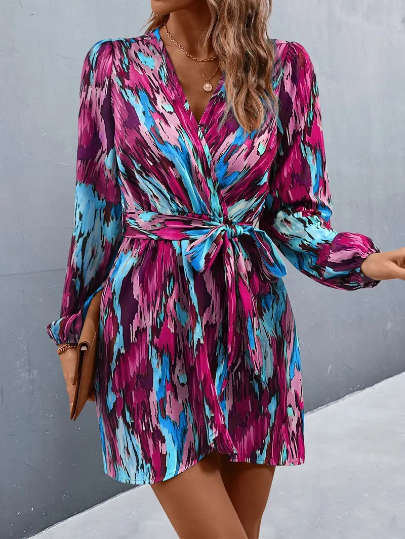 Nocturna – Long-sleeved Wrap Dress