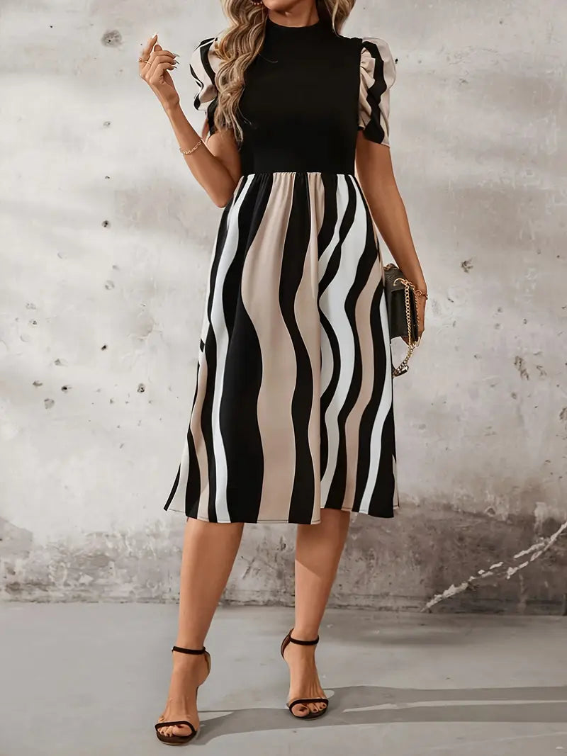 Sable – Elegant Dress with Puff Sleeves