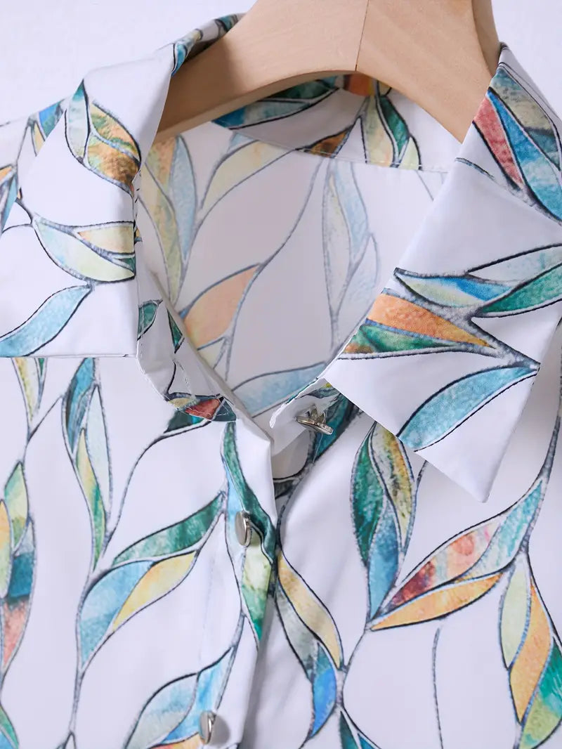 Elsinira – Stylish Printed Blouse with Buttons