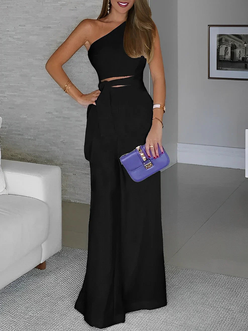 Auberelle – Elegant One-Shoulder Jumpsuit