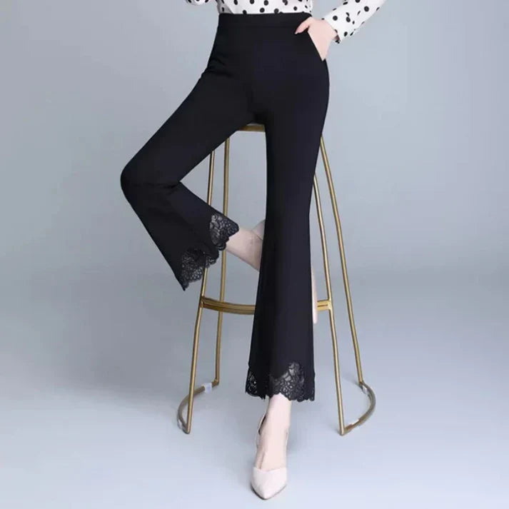 Fiore – Elegant High-waist Flared Trousers