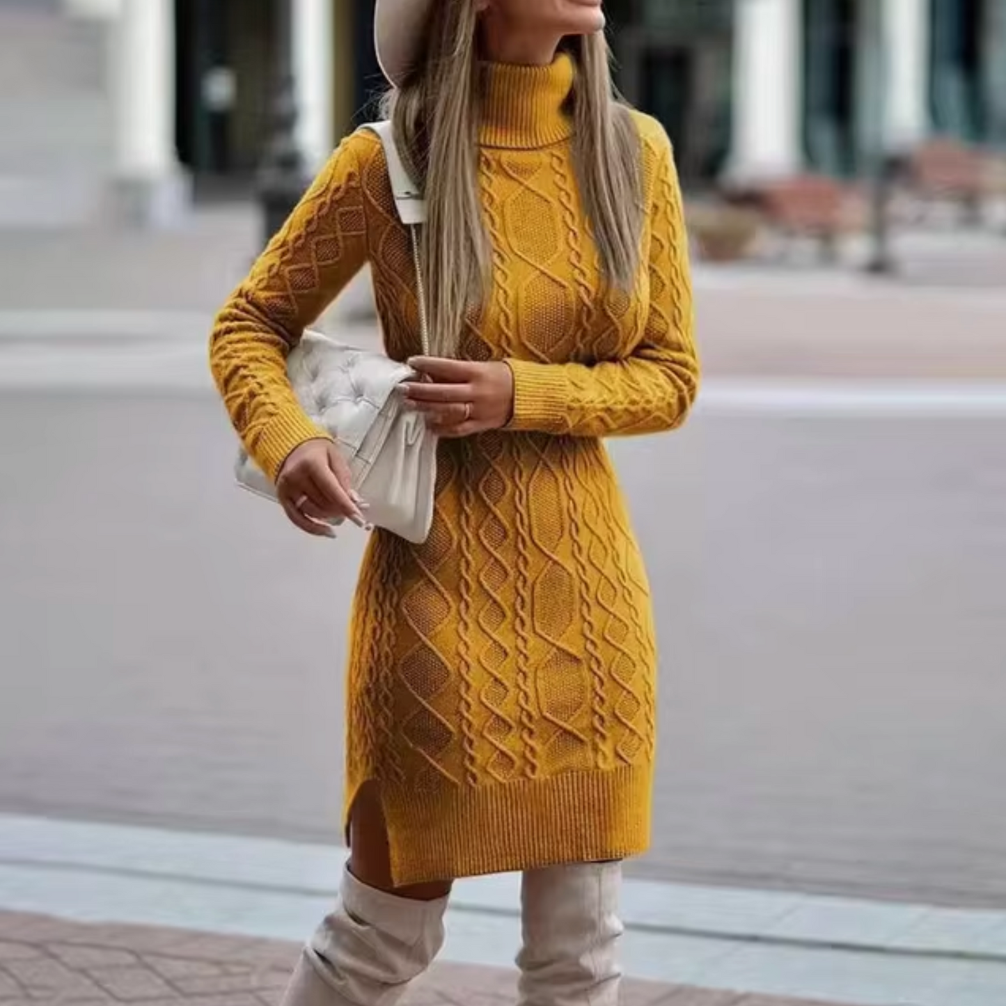 Lerica – Knitted Turtleneck Dress