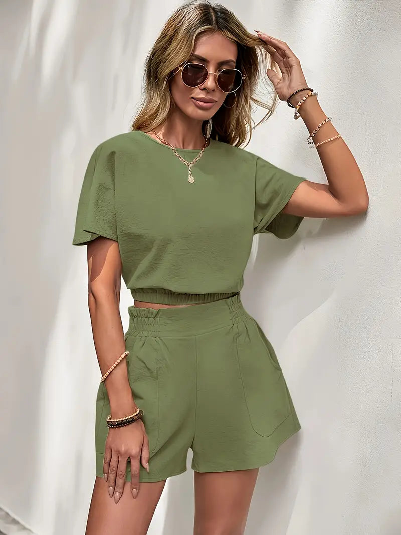 Aminna – Elegant Top and Shorts Set