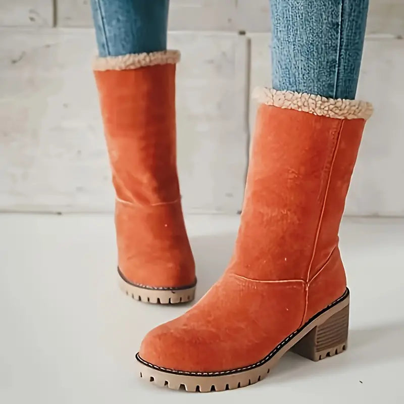 Avril - Fleece-lined snow boots with mid-calf height