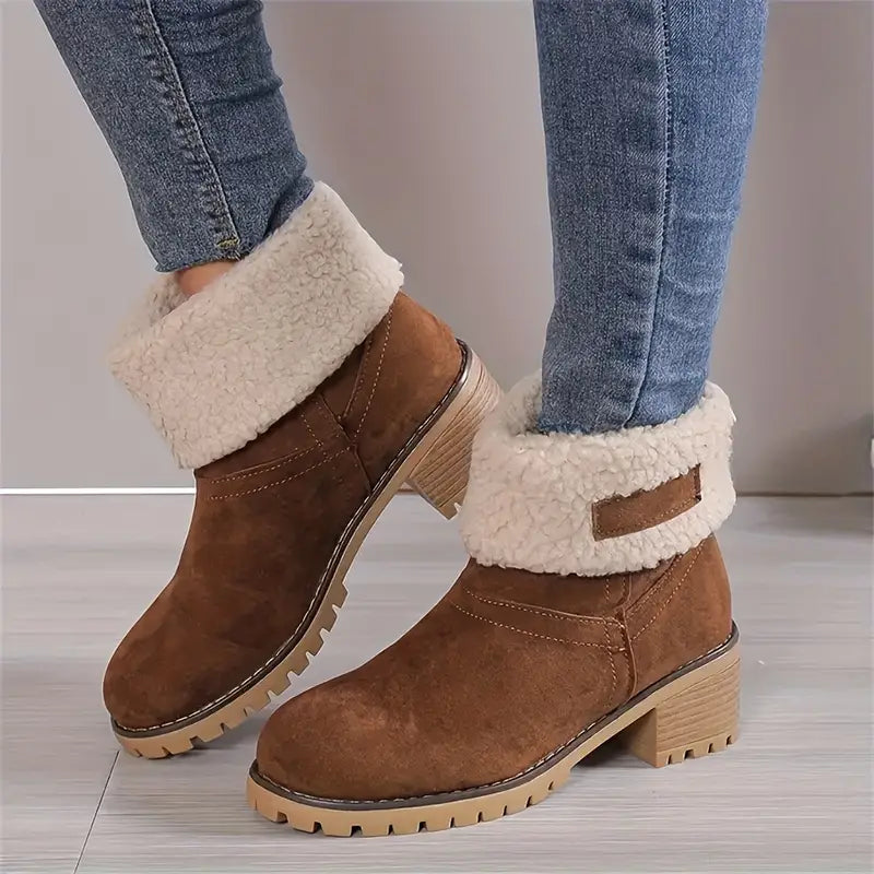 Avril - Fleece-lined snow boots with mid-calf height