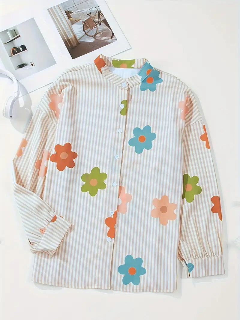 Onyxa – Trendy Oversized Blouse with Buttons