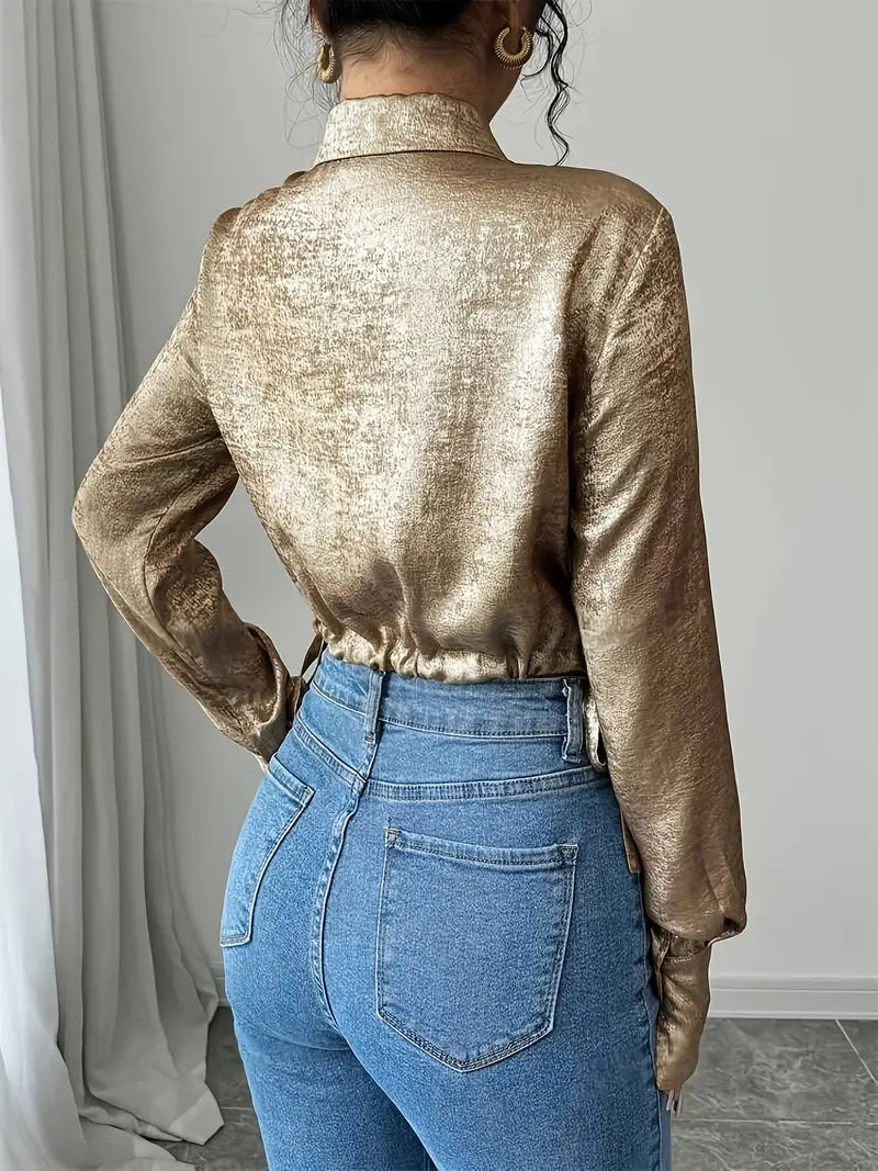 Ida – Elegant Wrap Blouse