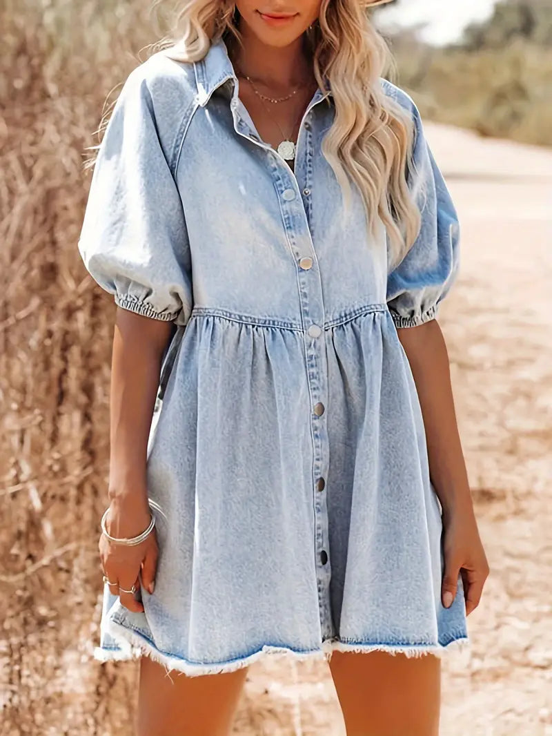 Nyx – Cotton Denim Mini Dress