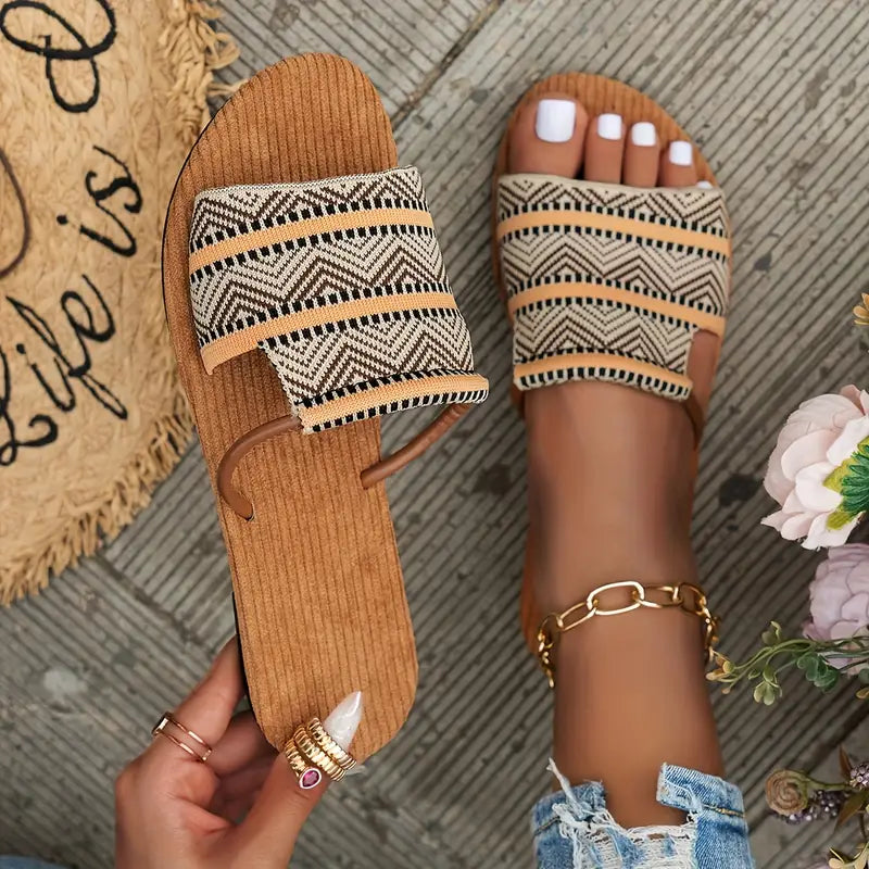 Mortivienne – Boho Sandals with Woven Strap