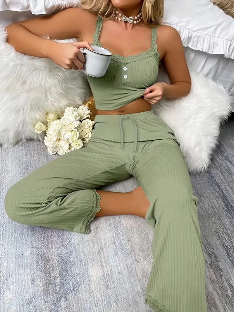 Thaliora – Fashionable Set of Sleeveless Top and Pants