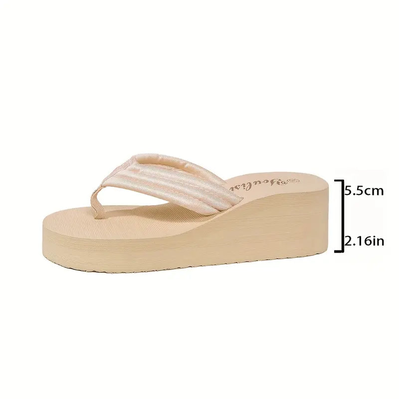 Rieda – Structured Platform Flip-flops Padded Straps
