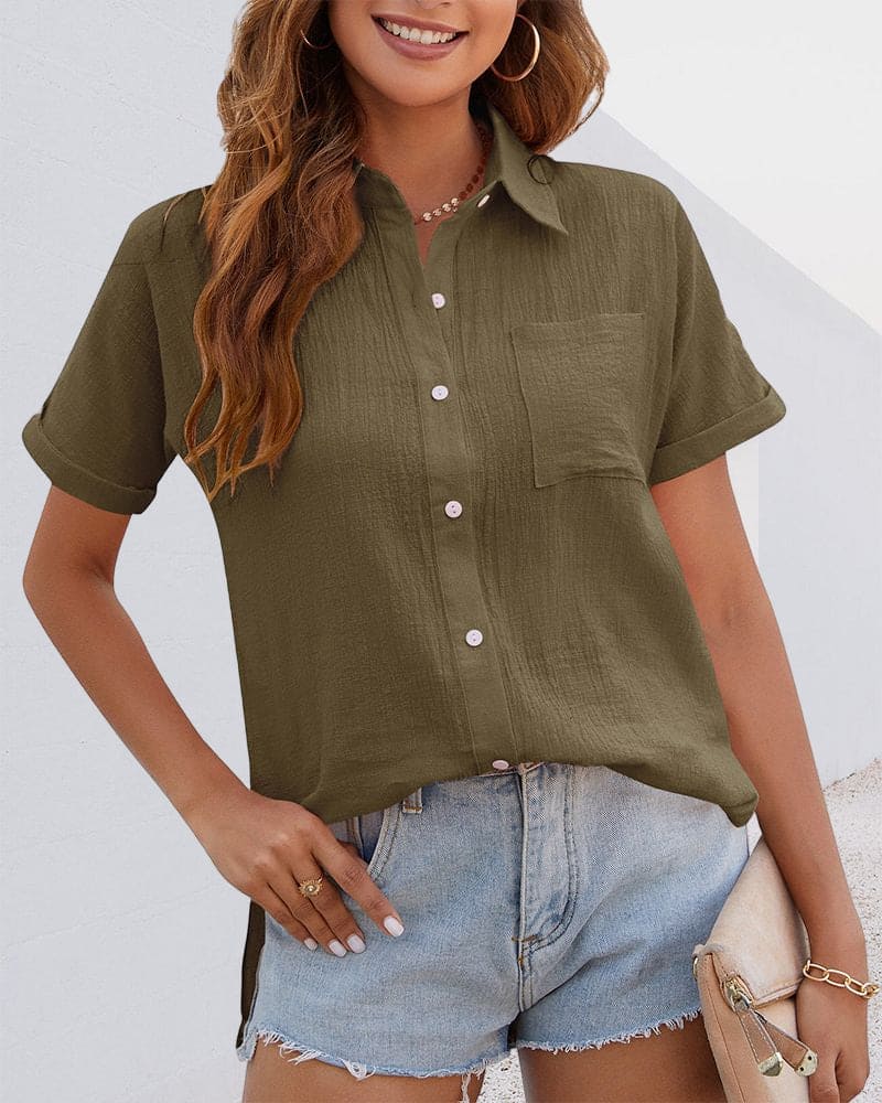 Elysia – High-quality Cotton Blouse