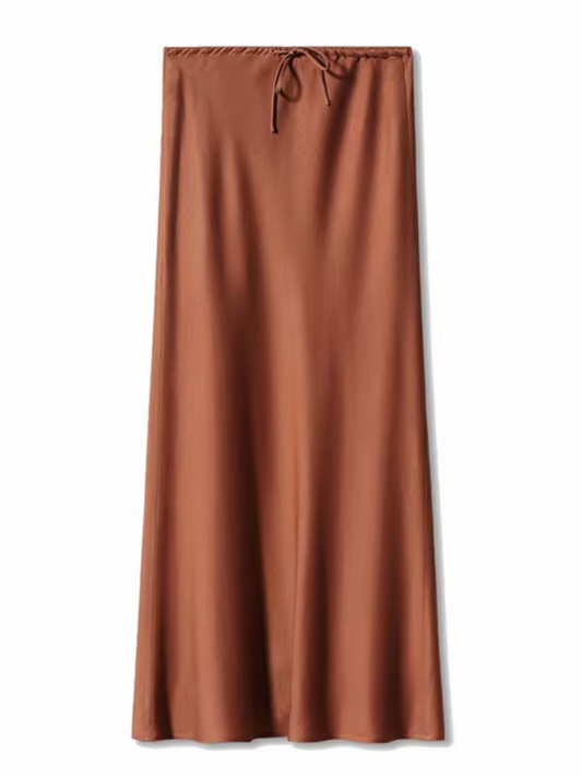 Latisha – Long Satin Silk Skirt