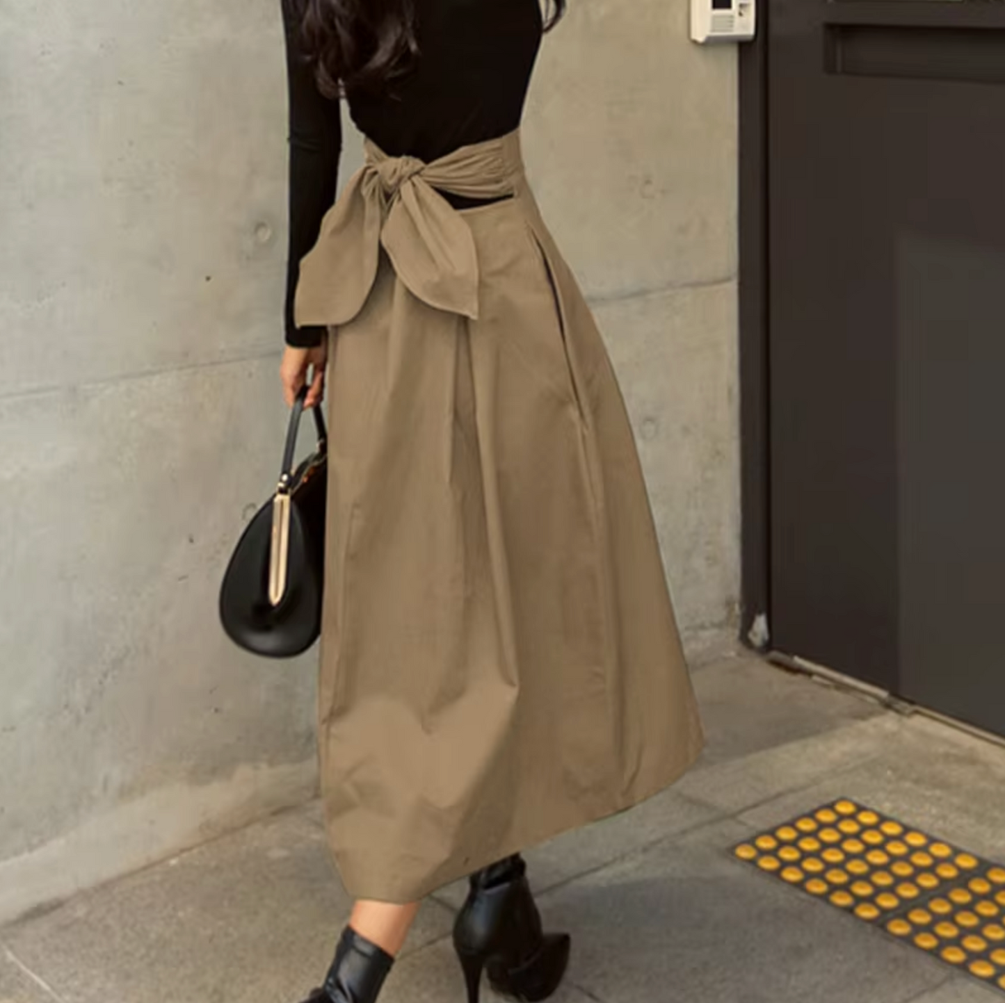 Margaret – Bow Tie Long Skirt