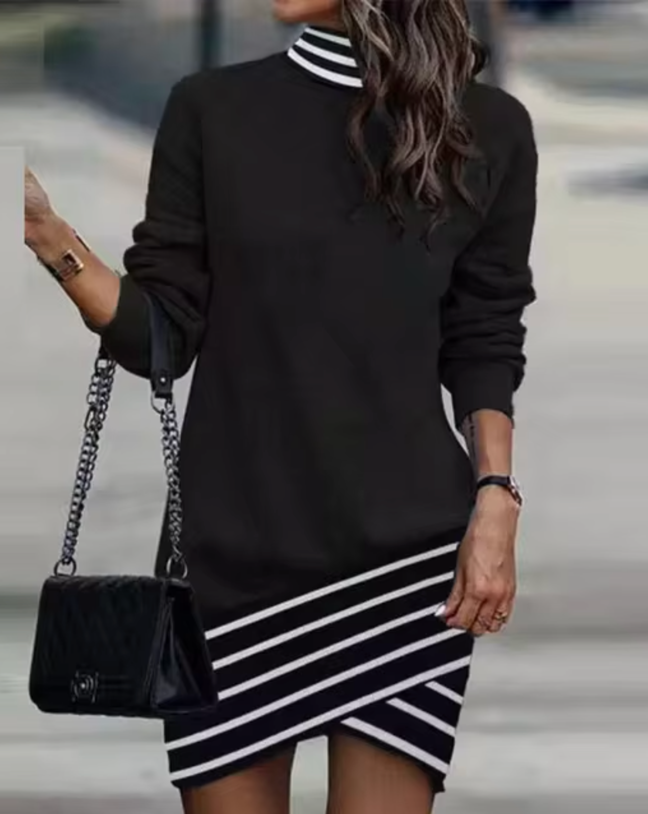 Caitlin – Casual Asymmetric Hem Dress
