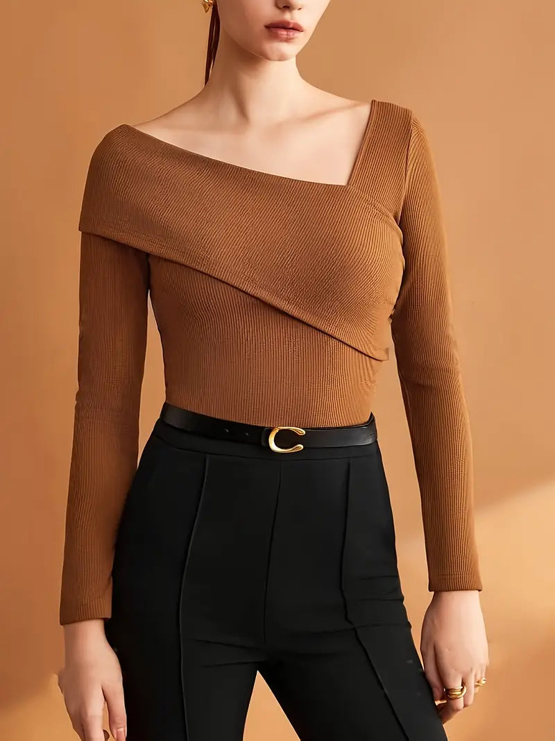 Melody – Stylish Asymmetric Neckline Top