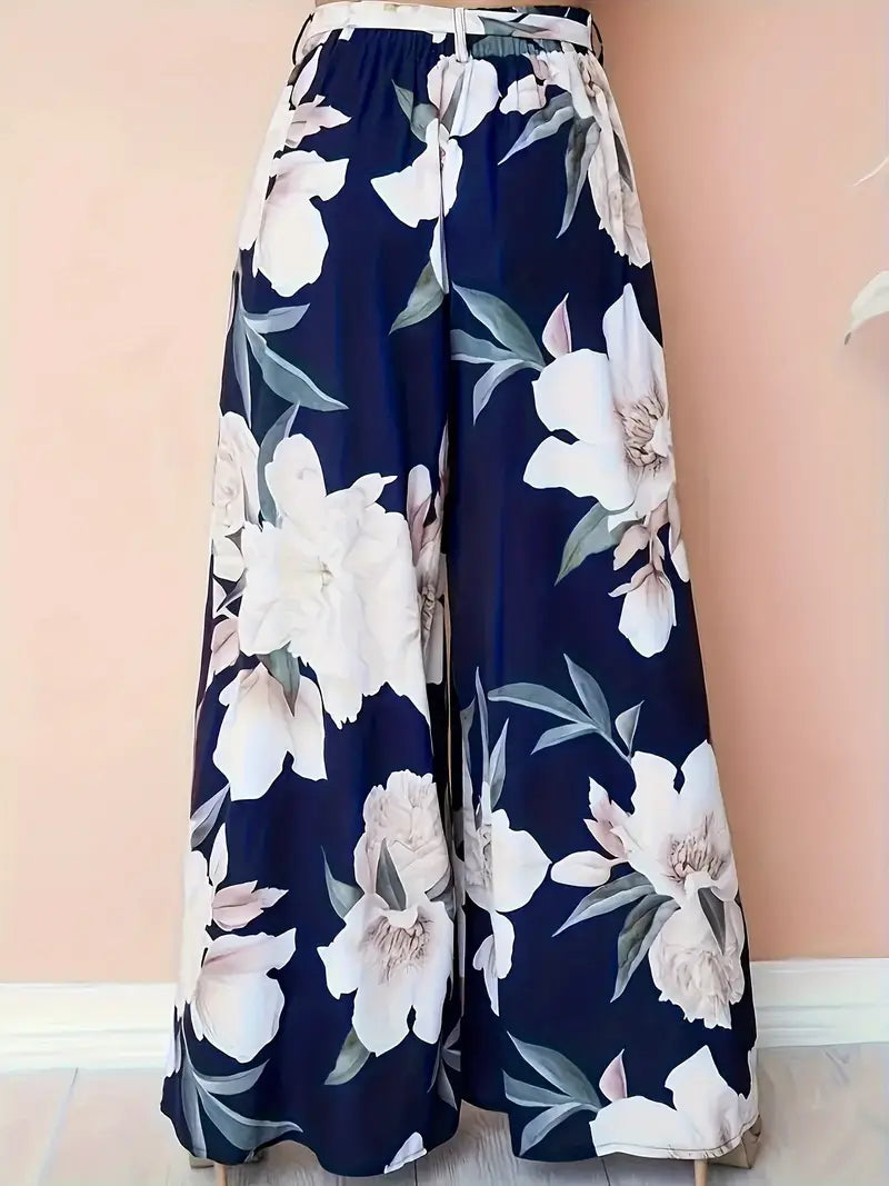 Aisling – Floral High Waist Wide Leg Palazzo Pants