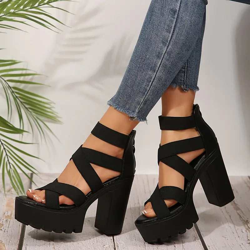 Kaevia - Platform Block Heel Sandals