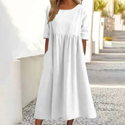 Chiora – High-quality Cotton-linen Dress