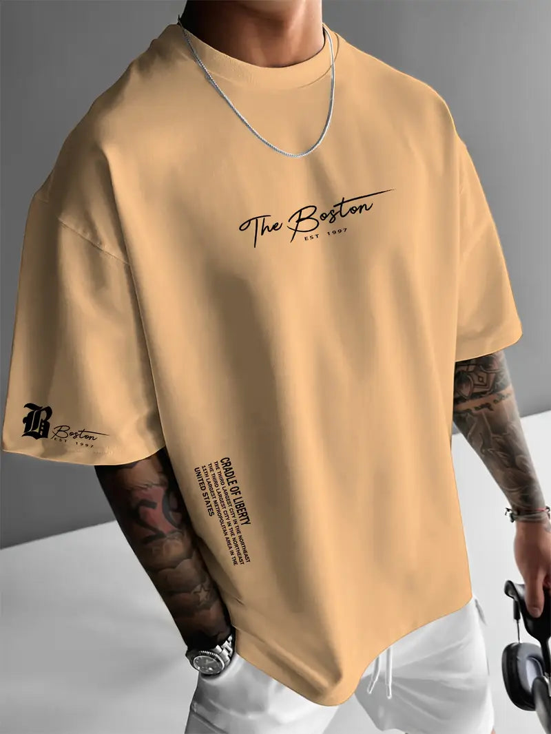 Ralph - Men's casual loose short-sleeved T-shirt with letter print