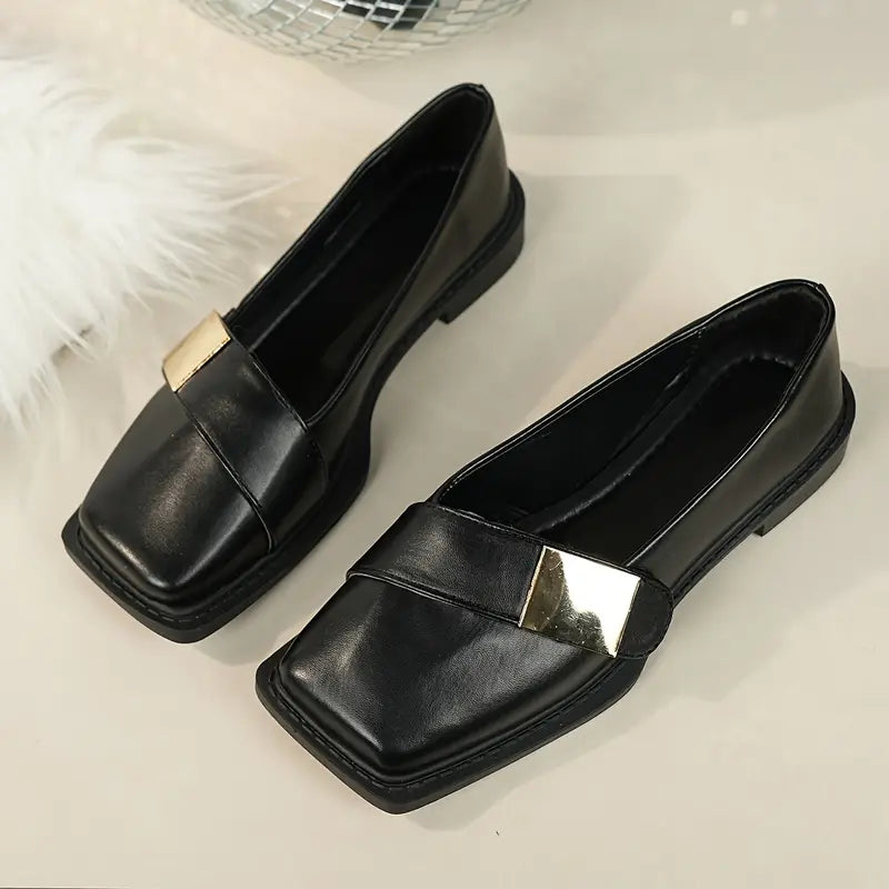 Eldraine – Elegant Leather Loafers with Square Toe