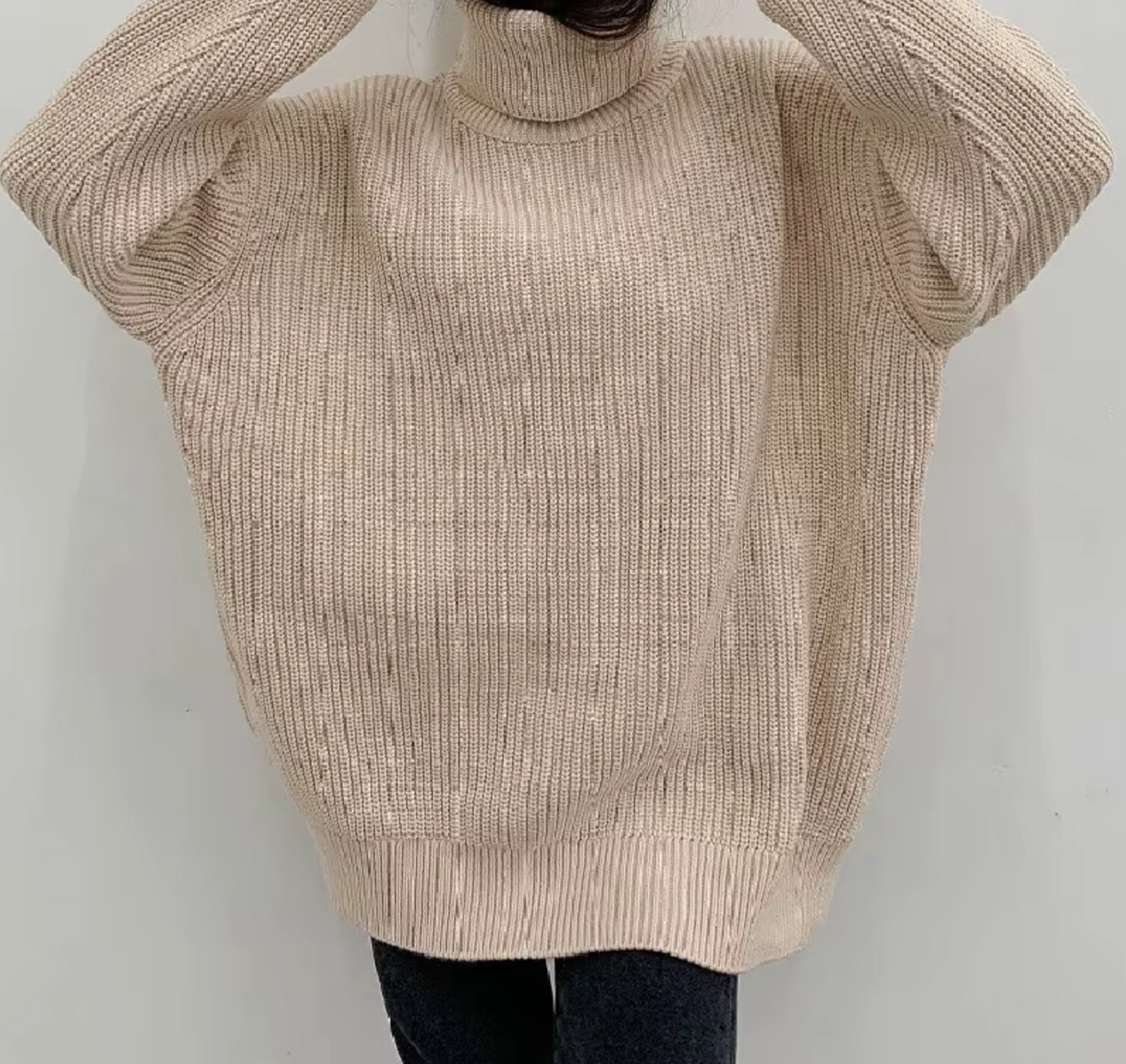 Aloe – Oversized Knitted Turtleneck Sweater