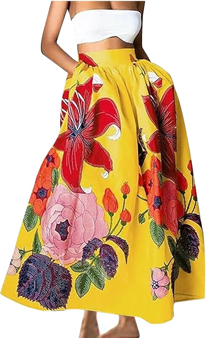 Zephyrelle – Vibrant Floral Maxi Skirt