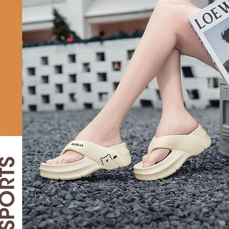 Cresida – Cute Cartoon Platform Flip-flops