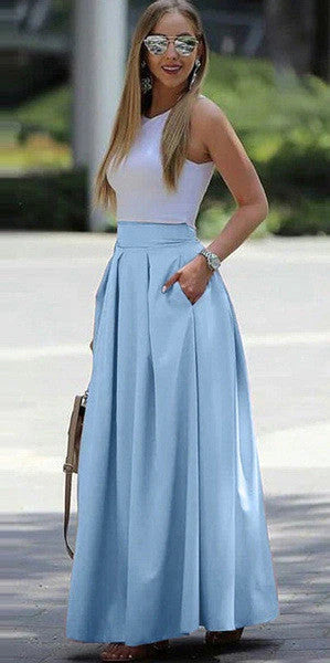 Tzafira – Elegant High-waisted Maxi Skirt