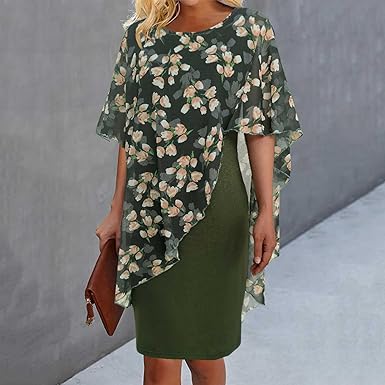 Pelia – Asymmetric Floral Mesh Dress