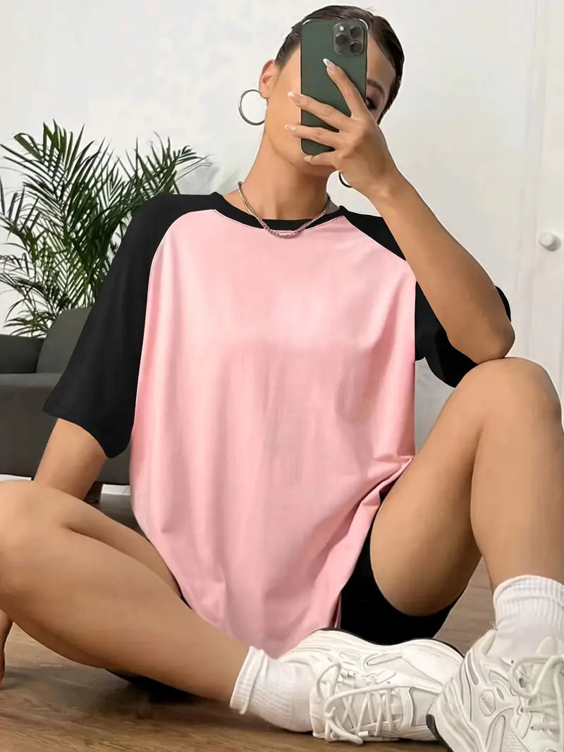Vallorelle – Stylish Color-block T-shirt