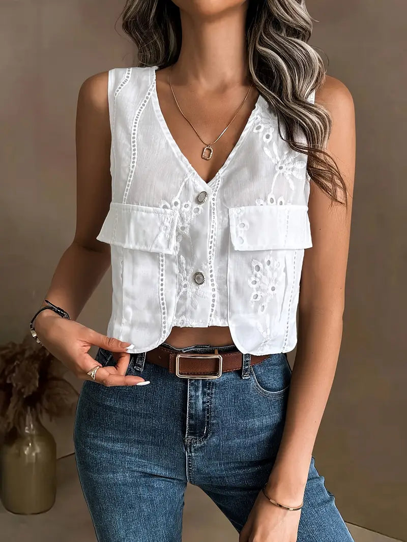Avenesia – Cotton Embroidered Vest