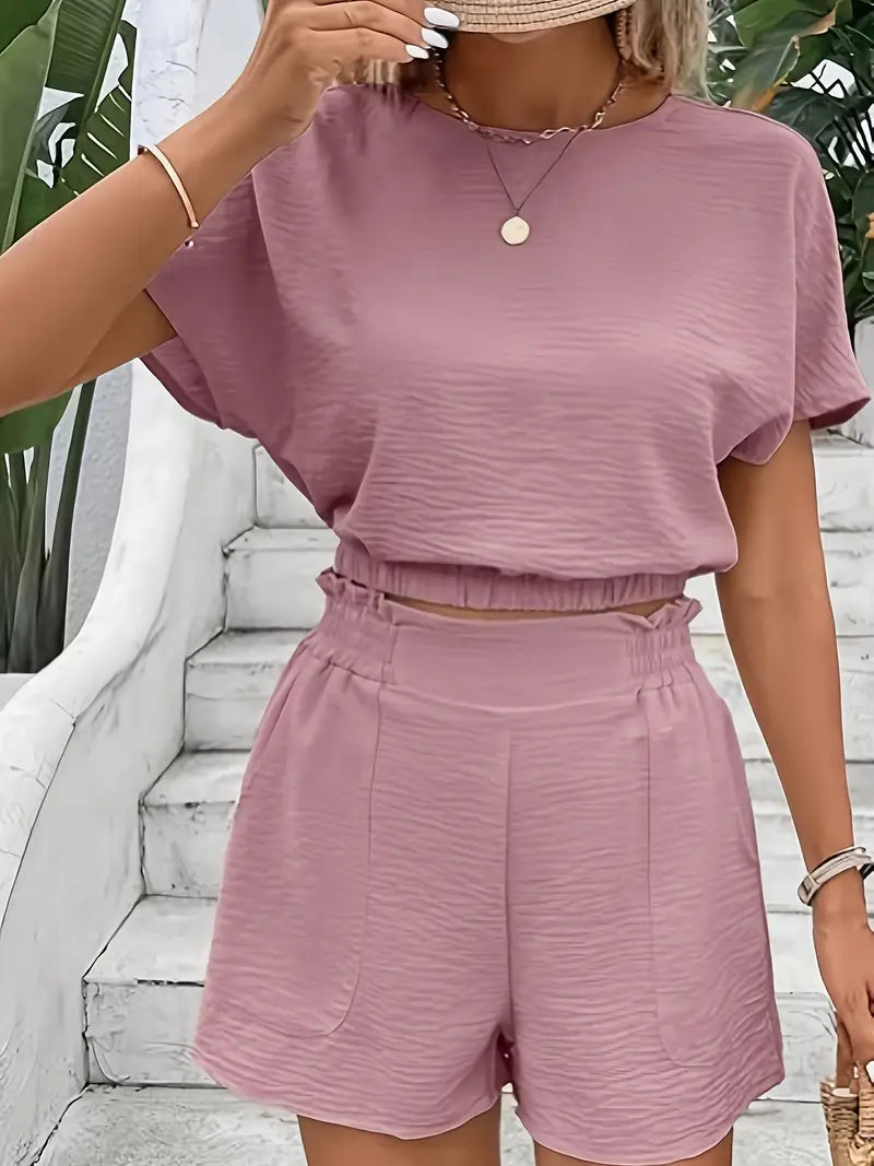Aminna – Elegant Top and Shorts Set
