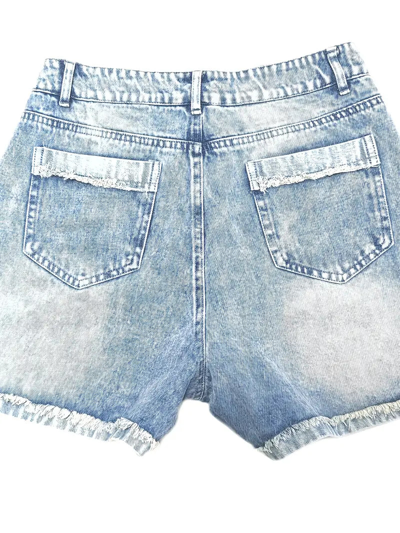 Seraphira – Stylish High Waist Cotton Denim Shorts