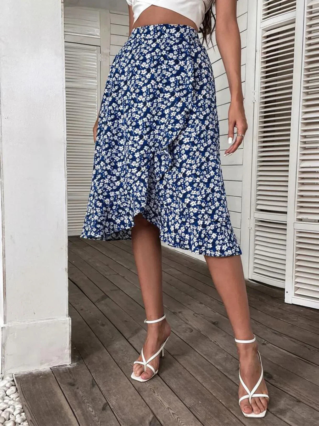 Avenelle - Floral Midi Skirt