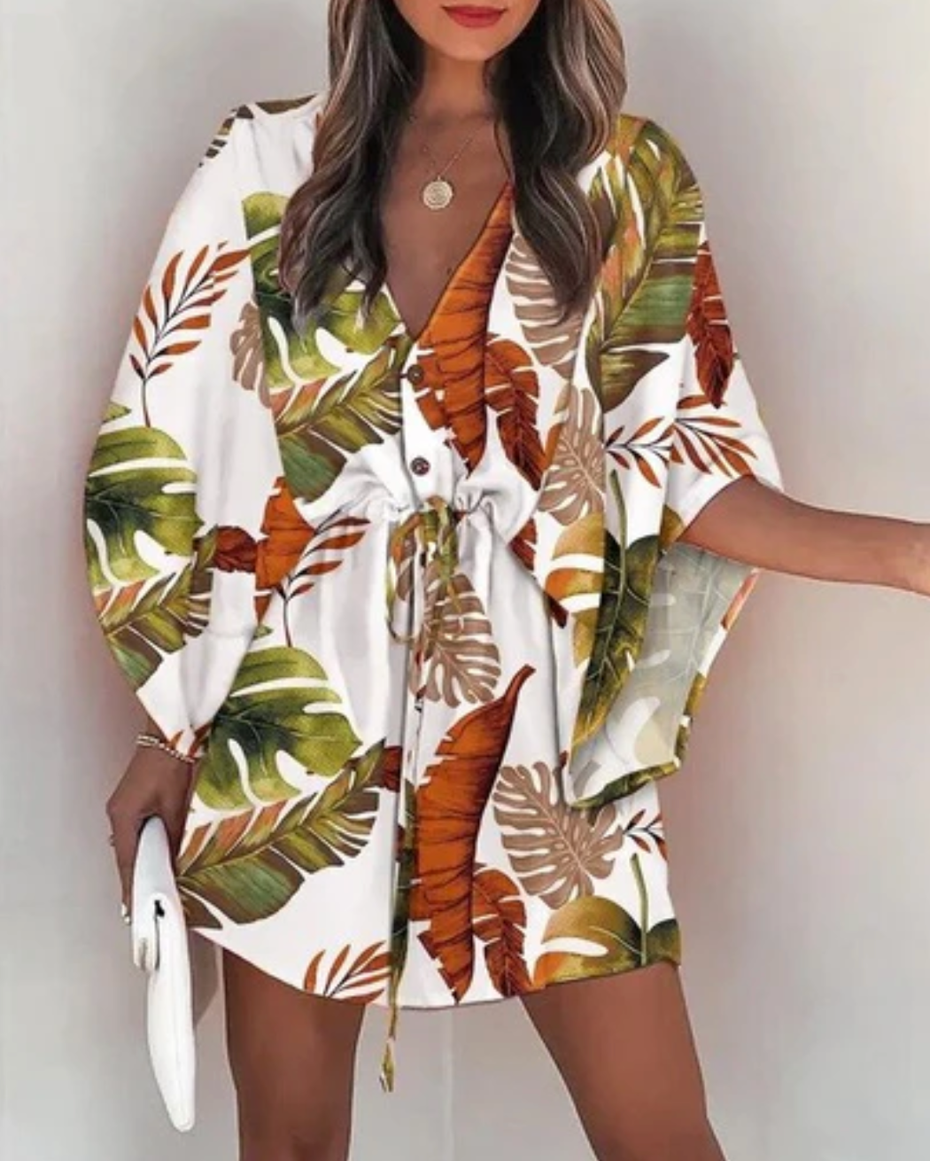 Nerezza – Stylish Dress with Tropical Print