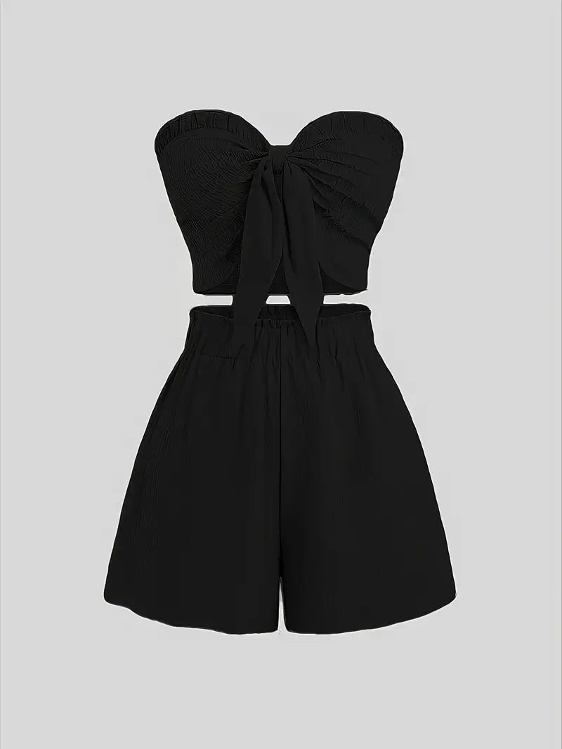 Ivigail – Structured Bandeau Set with Bow