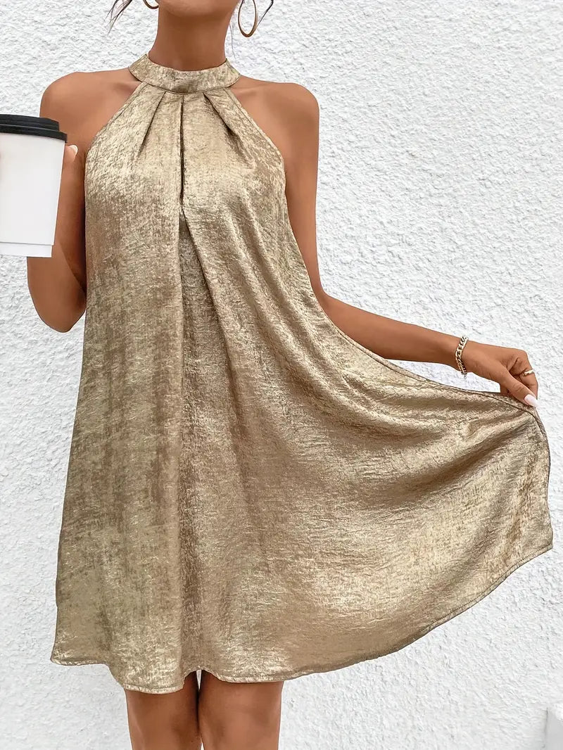 Lue – Elegant Halter Neck Dress