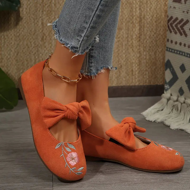 Velmoria – Floral Suede Shoes