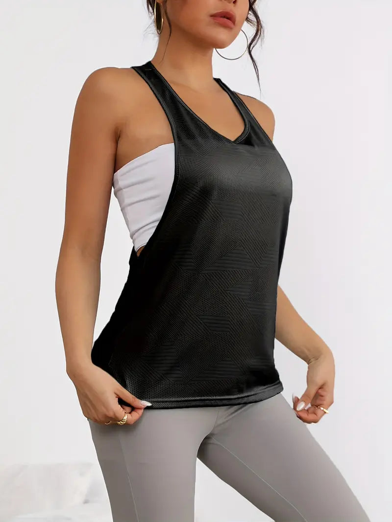 Nyxaria – Breathable Open-Back Racerback Tank Top