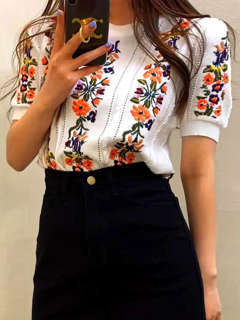 Iris – Cotton Knitted Top