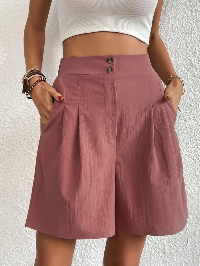 Nyx - High Waist Pleated Shorts