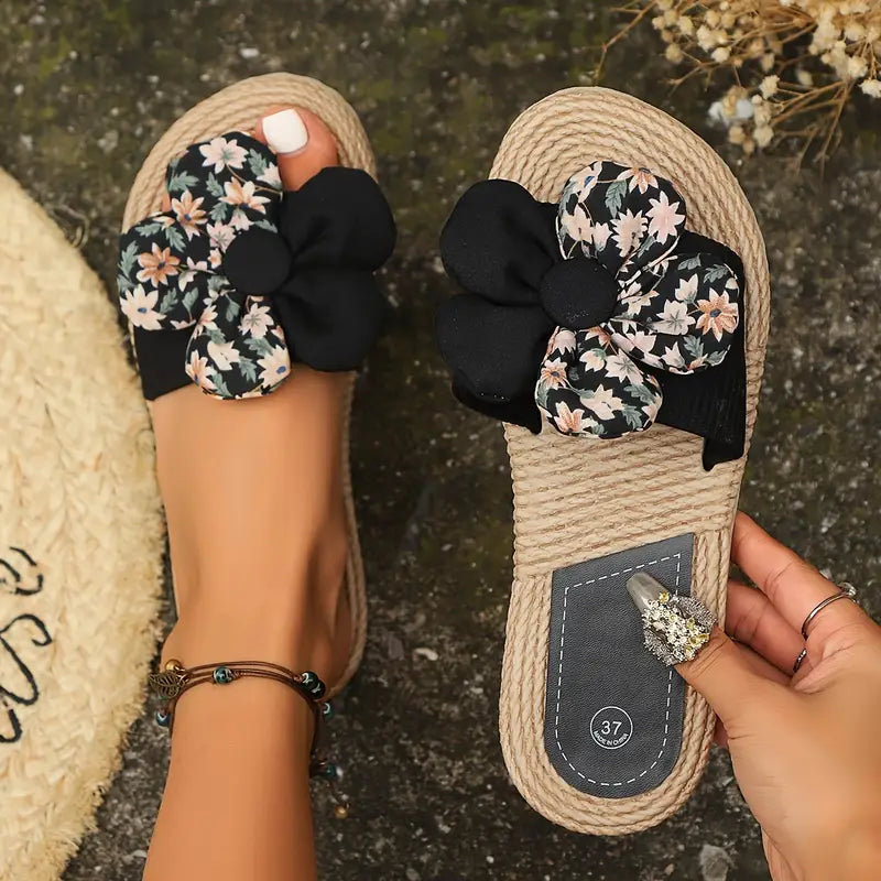 Treice – Floral Bow Espadrilles