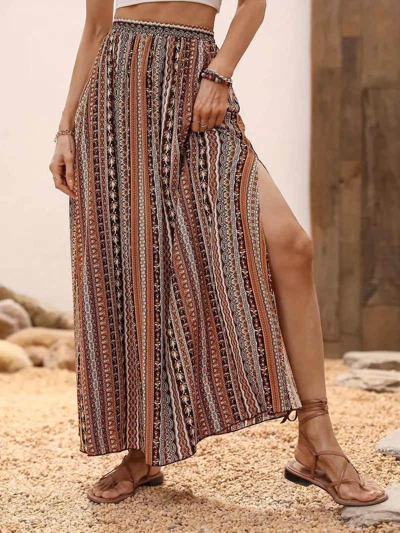 Sam – A-line Skirt with Tribal Print