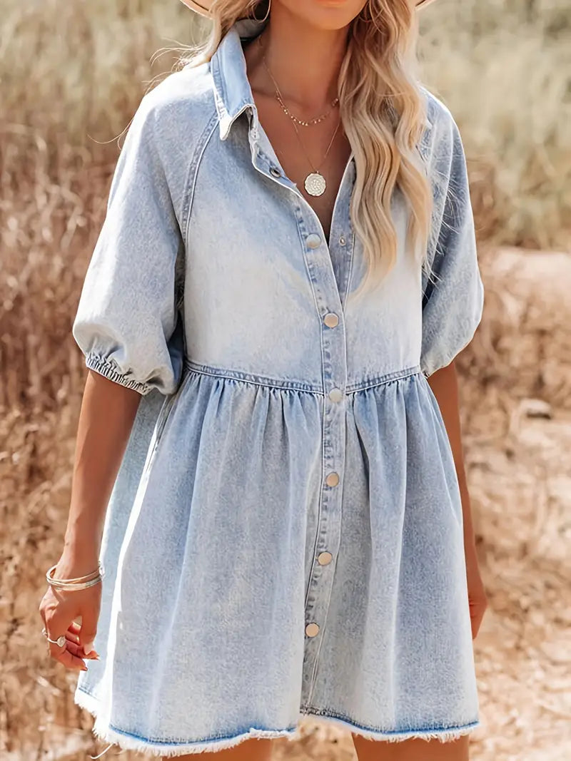 Nyx – Cotton Denim Mini Dress