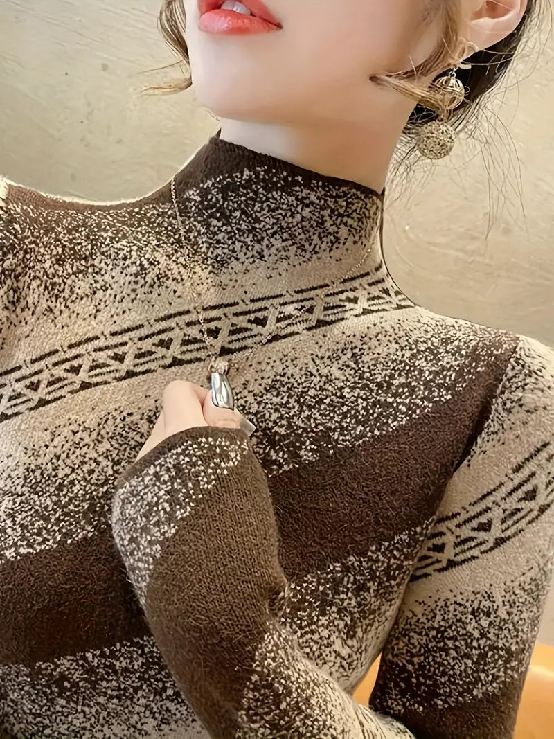 Mayla – Elegant Striped Knitted Sweater