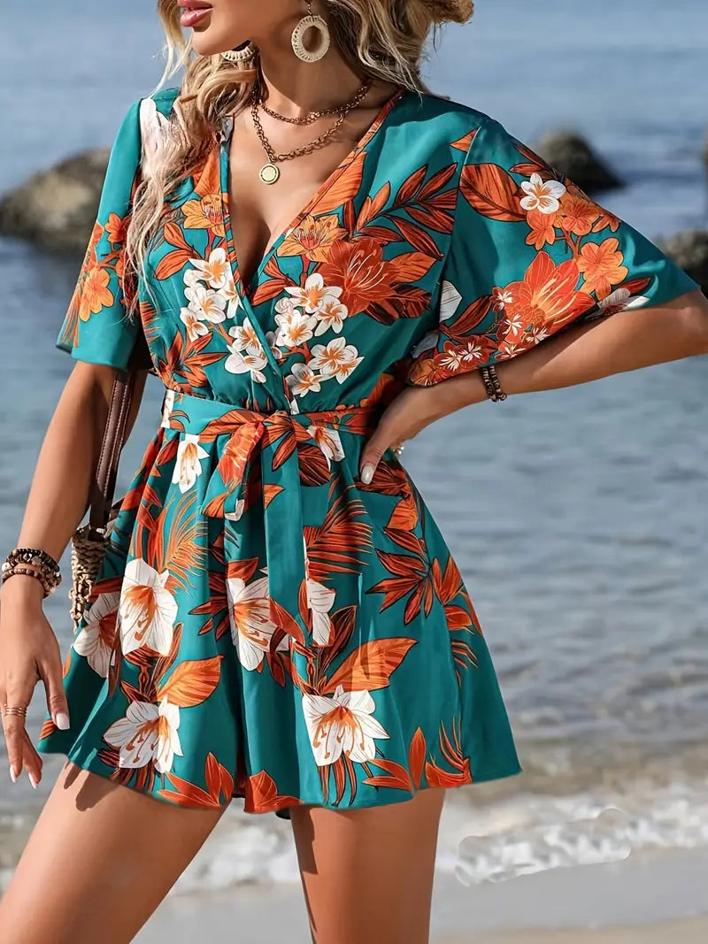 Ghianna – Vibrant Wrap Romper