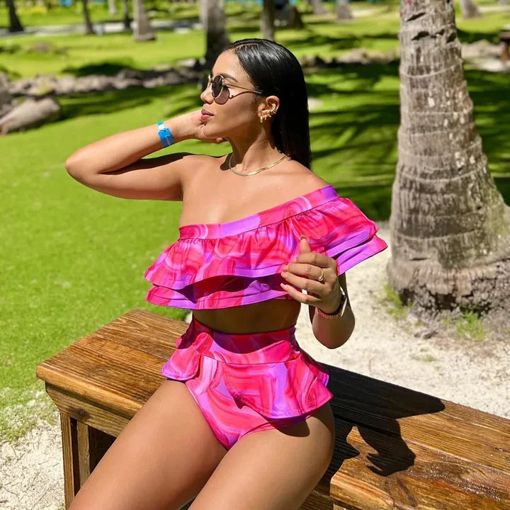 Mariel - One Shoulder Ruffle Swimsuit