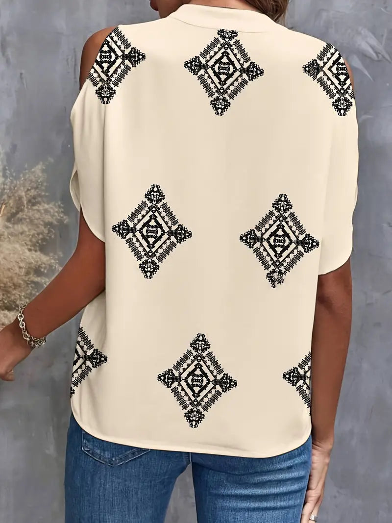 Elvaria – Elegant Blouse with Narrow Shoulder Straps